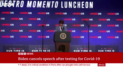 US President Joe Biden cancels speech after positive Covid test | BBC News