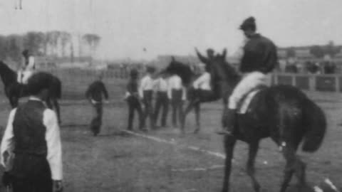 Racing At Sheepshead Bay (1897 Original Black & White Film)