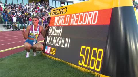 Sydney McLaughlin OBLITERATES her own WORLD RECORD for 400 hurdles World Title