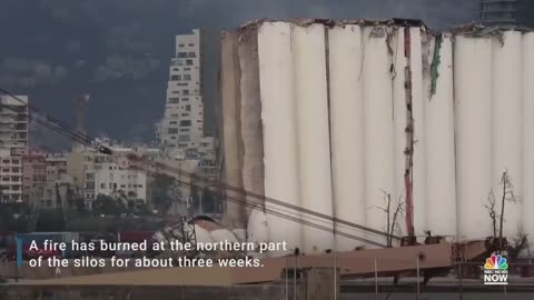 Parts Of Beirut Port Grain Silos Collapse