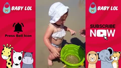 Funny Baby and Fish | Cute and adorable Babies and Animals