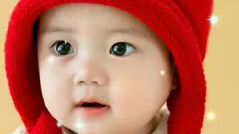 Cute baby playing