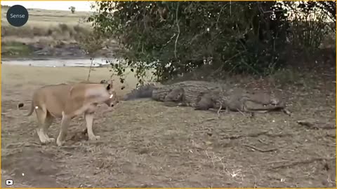 15 Terrifying Moment When Crocodile And Lion Compete For Prey. Lion vs Crocodile