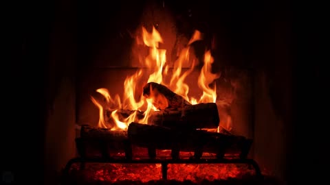 Crackling Fireplace _ Relaxing Piano Jazz Music - Instrumental Piano Jazz Lounge Music Ambience