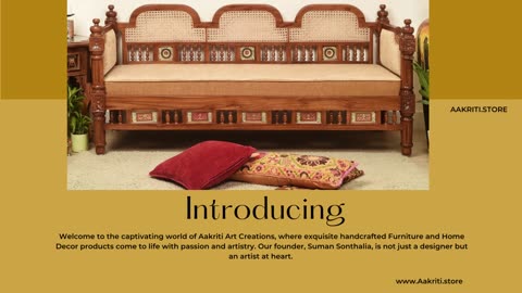 Crafted Comfort: Aakriti.Store's Signature Teak Sofas