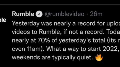 Yesterday was nearly a record for uploaded videos to Rumble, if not a record....