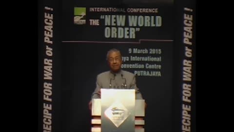 Speaking in 2015, former Malaysian prime minister, Mahathir Mohamad,