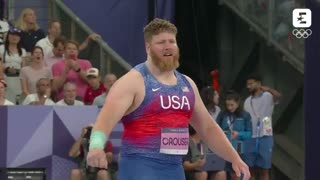 USA’s Ryan Crouser creates Olympic history with third straight shot put gold