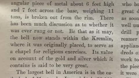 THE LARGEST BELL IN THE WORLD WAS IN RUSSIA MADE IN 1733 AND MADE FROM GOLD AND SILVER