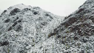 Beautiful Drone Footage of Snow Covered Arizona
