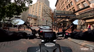 Downtown Vancouver Canada - Motorcycle Ride