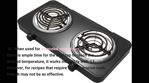 MegaChef Electric Easily Portable Ultra Lightweight Dual Coil Burner Cooktop Buffet Range in Matte