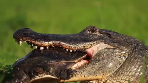 Alligator Chomps Down on Softshell Turtle 🐊🐢