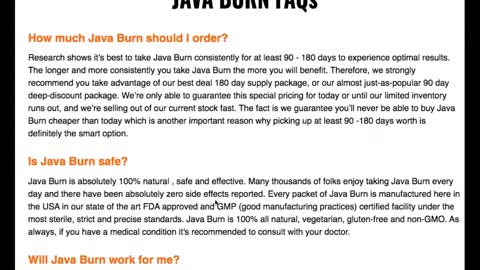 JAVA BURN - DOES JAVA BURN COFFEE RENDER RESULTS