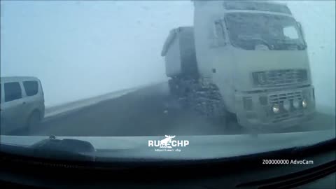 Close call on Russian Highway