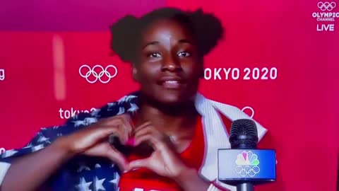 An Olympian that LOVES America.