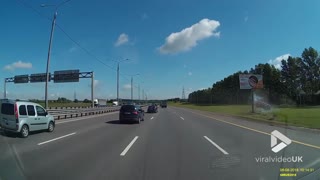 Terrifying swerve crash