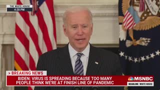 Biden Slurs Speech as He Urges Americans to Get Vaccinated Against Covid