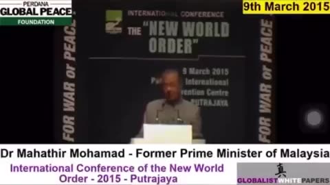 ormer Prime Minister of Malaysia Exposes The Western Agenda of Total Domination and De-population !