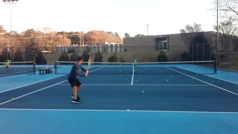 Old Man Tennis 2nd Hit - Backhands & Forehands
