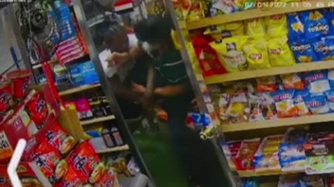 New footage shows NYC bodega worker Jose Alba was allegedly stabbed by violent ex-convict’s girlfriend