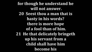 Proverbs 29 King James version