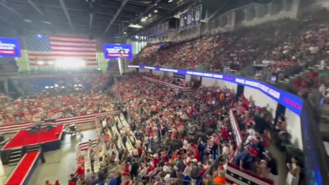 Arena for the Trump Rally in the Deep Blue City of Atlanta is Already Packed Full