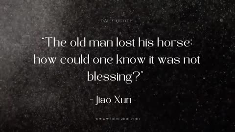 Ancient Chinese Philosopher's Quote which are better known in Youth to not regret in Old age.