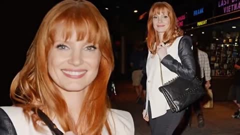 Jessica Chastain rocks a black cutout gown at a NYC screening of Scenes From A Marriage.