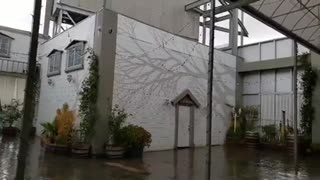 Empty Banquet Hall on a rainy day