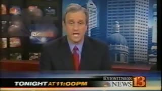 February 5, 2004 - 'Letterman' Set Mishap Noted in 11PM Indianapolis News Promo