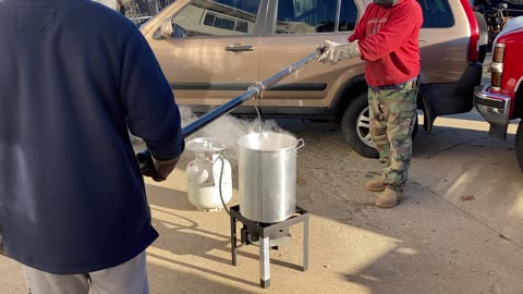 Redneck turkey fryin