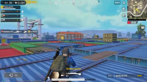 Pubg Mobile Game Killing 5 Enimies In Front of Him Inside Continner