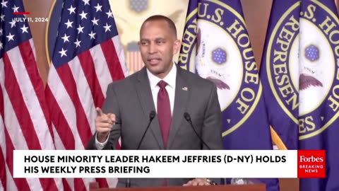 BREAKING NEWS- Hakeem Jeffries Grilled By Reporters Amidst Calls For President Biden To Drop Out