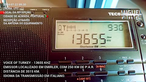 VOICE OF TURKEY - 13655 KHZ