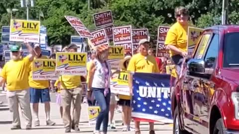 Video 8-Marching with Lily4Congress, a Republican candidate for CD2 in Amherst,NH on July 4, 2022