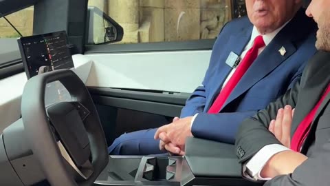Trump Shows Off His Favorite Playlist After Being Gifted MAGA Cybertruck
