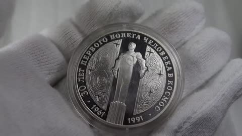Russia UDSSR 3 Rubles 1991 Yuri Gagarin Monument @coincombinat