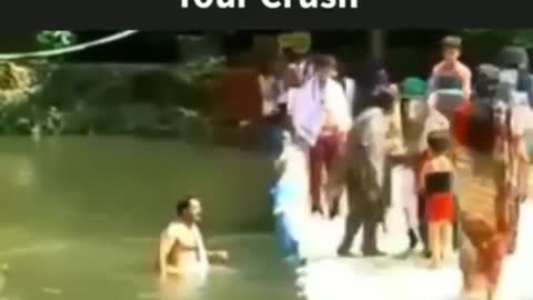 Man jumps in water to impress girl | funny moments|