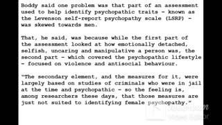 24-0226 - More Women May Be Psychopaths Than Previously Thought - Experts