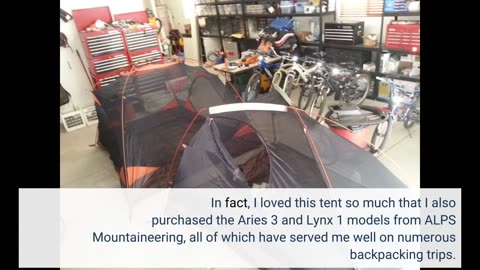 Customer Feedback: ALPS Mountaineering Zephyr 3-Person Tent