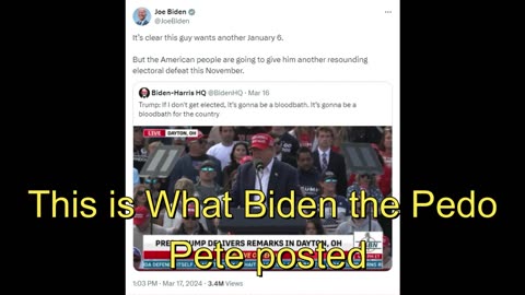 What President Trump actually said and what Biden the Pedo Pete posted on Twitter