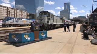 Biden Celebrates Amtrak's 50th Anniversary