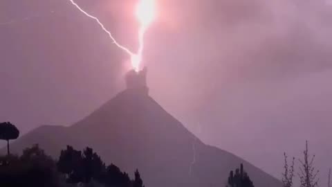 Volcanic lightning is caused by a volcanic eruption rather than from an ordinary thunderstorm