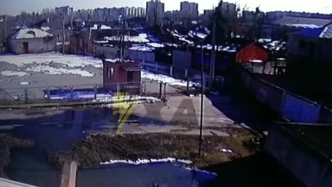 Cluster bomb exploding in kharkiv