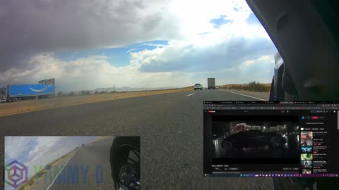 MT09 California Desert 58 West. Hail storm , lane splitting, interesting ride #mt09