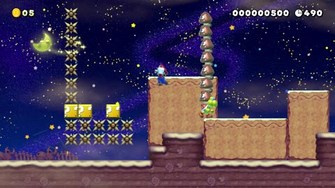 Super Mario Maker 2- Sandy Nights Speed Run