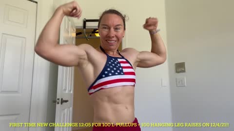 Muscle Woman’s NEW 100 L-Pull-Up + 100 Leg Raise Challenge