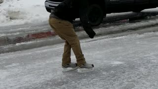 Road so Frozen You Can Skate on It