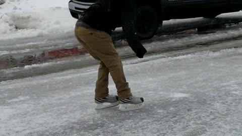 Road so Frozen You Can Skate on It